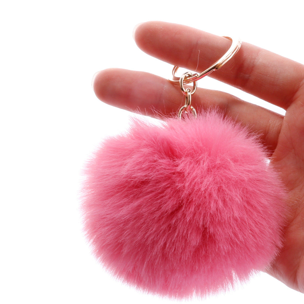 Wholesale 7CM Fur Ball Pom Pom Keychain